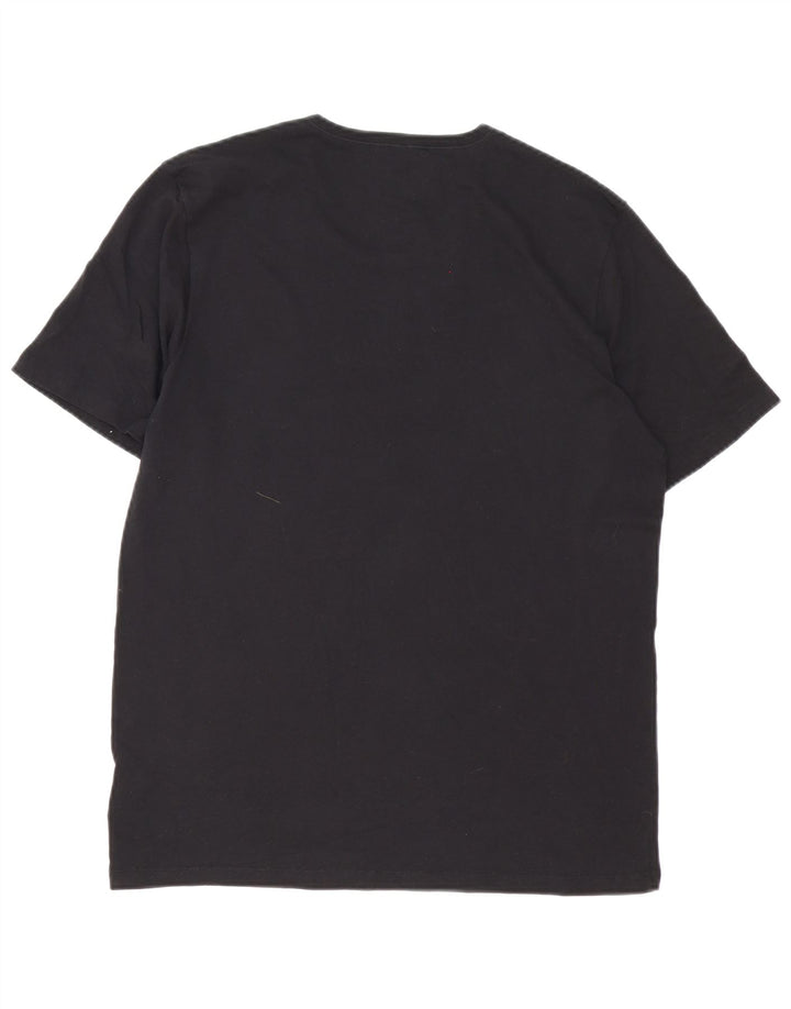 Hugo Boss Herre T-Shirt Top Stor Sort Bomuld