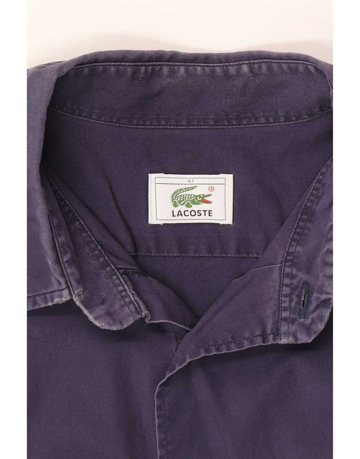 Lacoste Herreskjorte Størrelse 41 Stor Lilla Bomuld