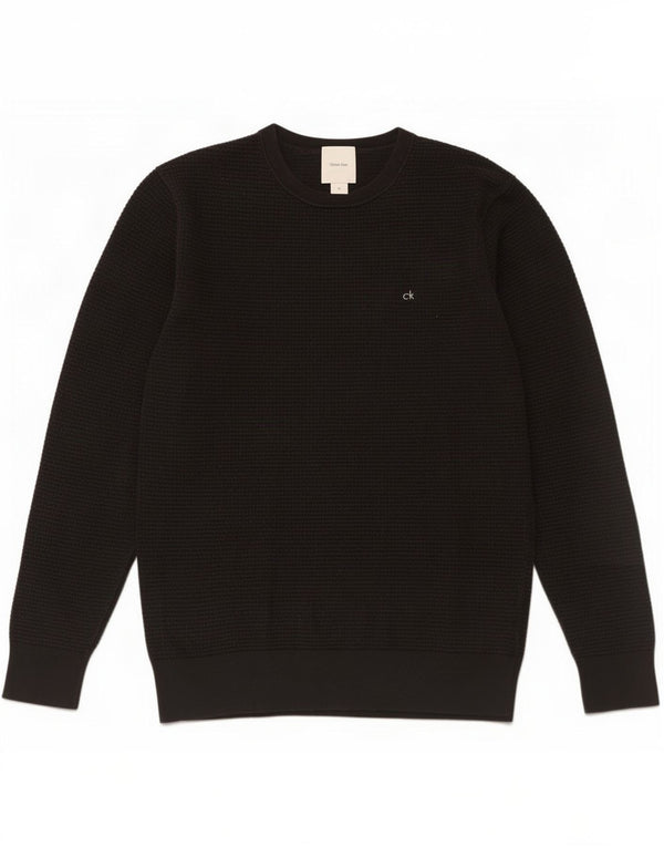 Calvin Klein Herre sweater med rund hals XS sort bomuld