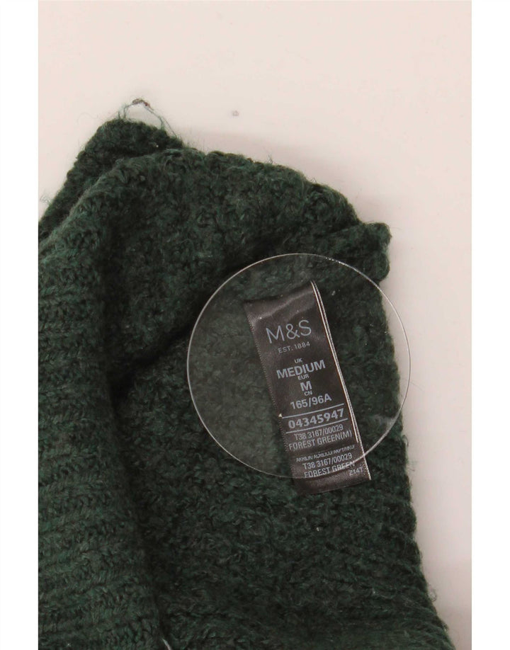 Marks & Spencer Dame Turtle Neck Jumper Sweater UK 14 Medium Green