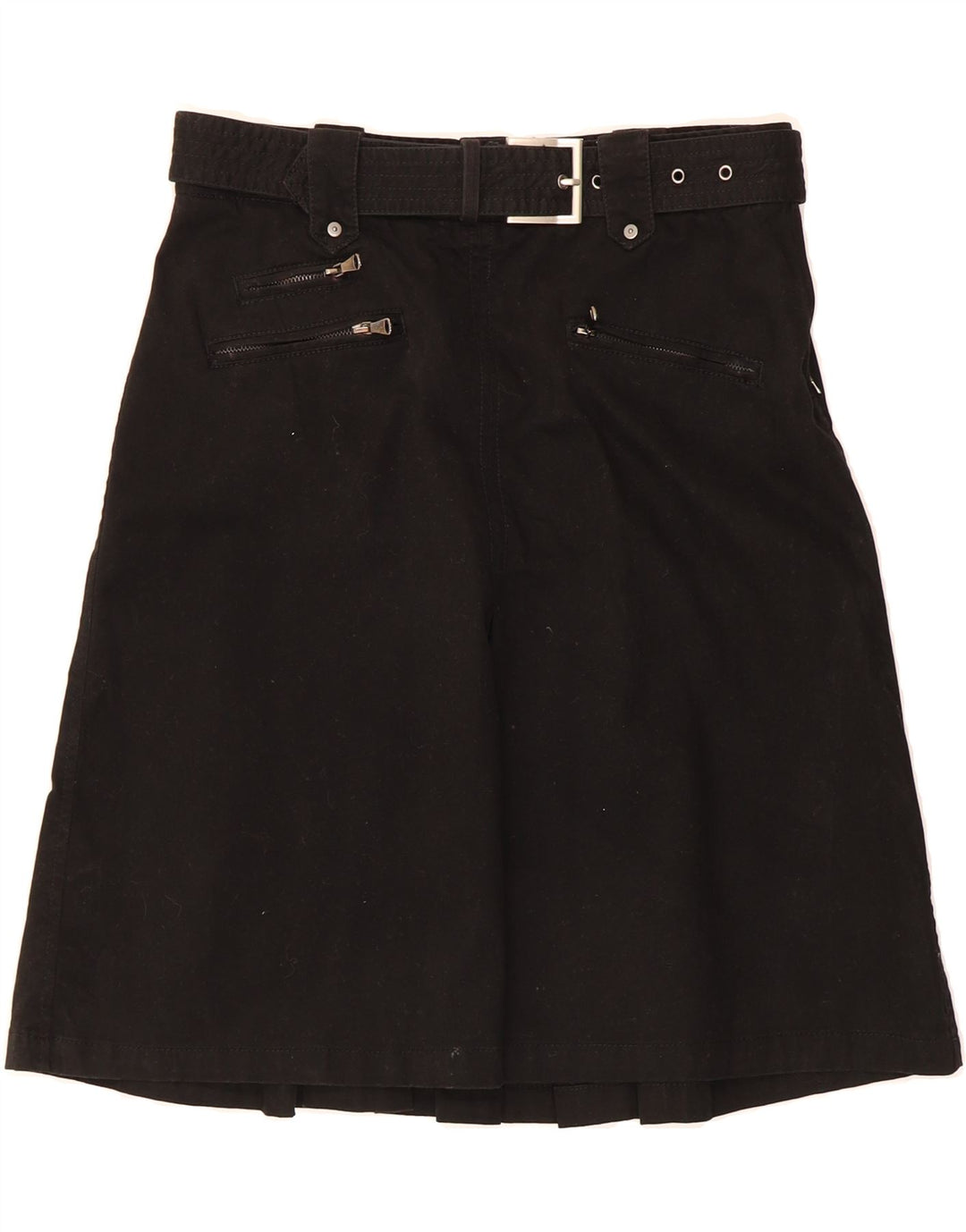BEST COMPANY Womens A-Line Skirt IT 42 Medium W30  Black Cotton Vintage Best Company and Second-Hand Best Company from Messina Hembry 