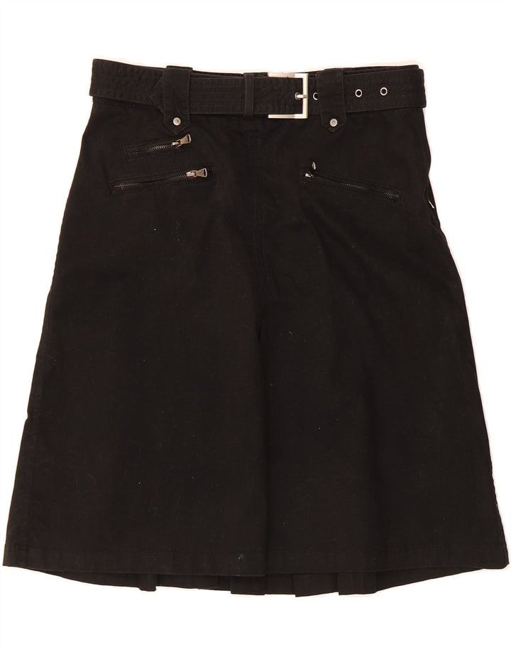 BEST COMPANY Womens A-Line Skirt IT 42 Medium W30  Black Cotton Vintage Best Company and Second-Hand Best Company from Messina Hembry 