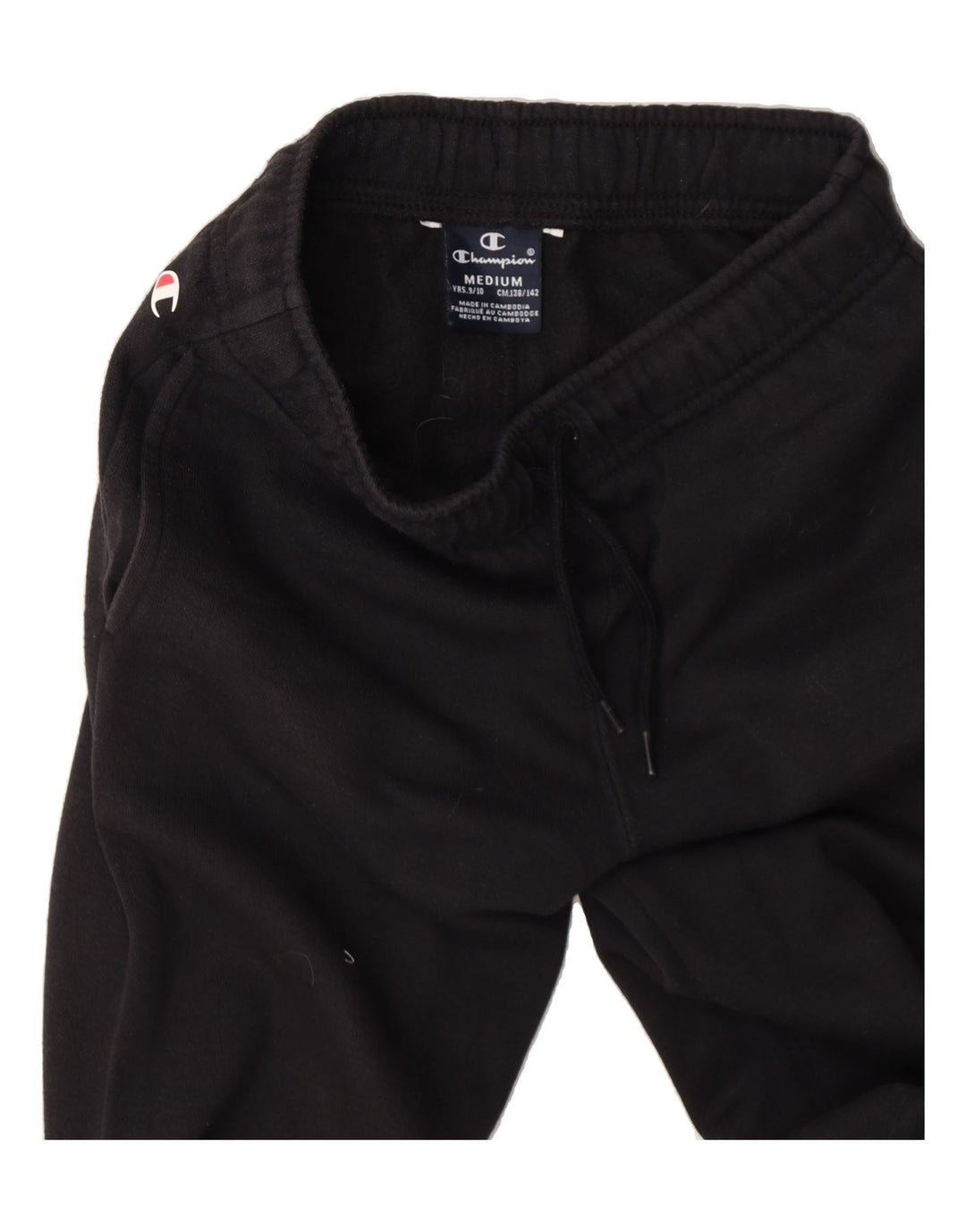 CHAMPION Boys Graphic Tracksuit Trousers Joggers 9-10 Years Medium Black Vintage Champion and Second-Hand Champion from Messina Hembry 