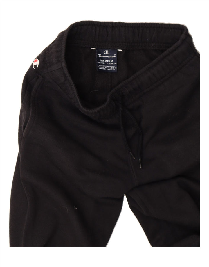 CHAMPION Boys Graphic Tracksuit Trousers Joggers 9-10 Years Medium Black Vintage Champion and Second-Hand Champion from Messina Hembry 