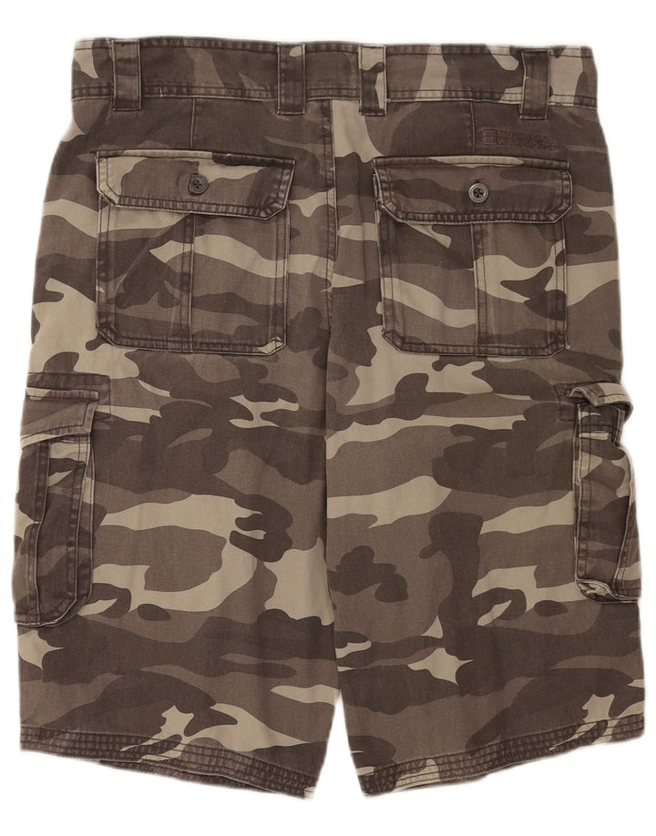 Mountain Warehouse Herre Cargo Shorts W34 Stor Grå Camouflage Bomuld