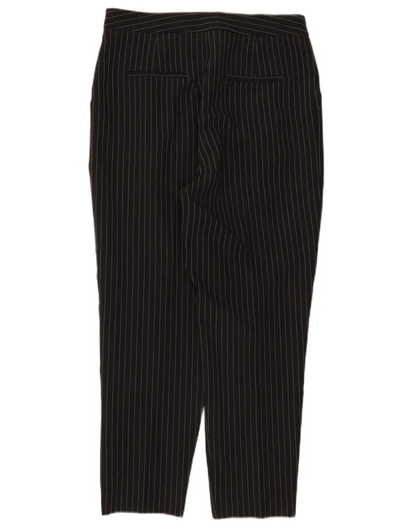 Topshop Dame Crop Chino Bukser UK 12 Medium W30 L25 Sort nålestribe