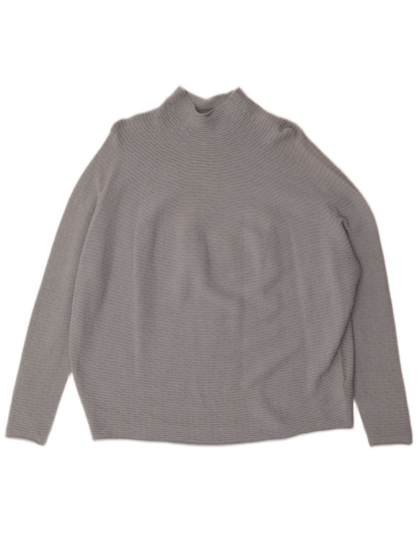 Phase Eight Dame Oversized Turtle Neck Jumper Sweater UK 14 Medium Grey