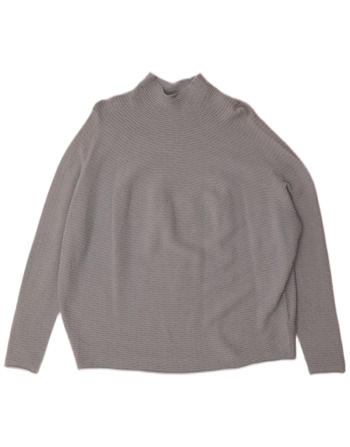 Phase Eight Dame Oversized Turtle Neck Jumper Sweater UK 14 Medium Grey