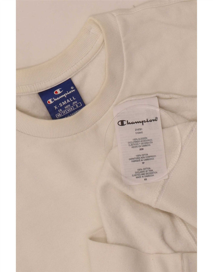 Champion Herre Sweatshirt Jumper XS Hvid Bomuld
