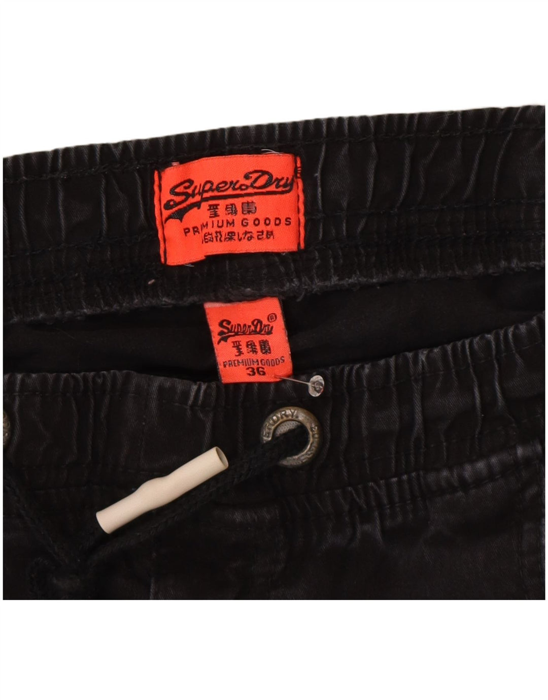 Superdry Joggerbukser til mænd W36 L30 Grå bomuld