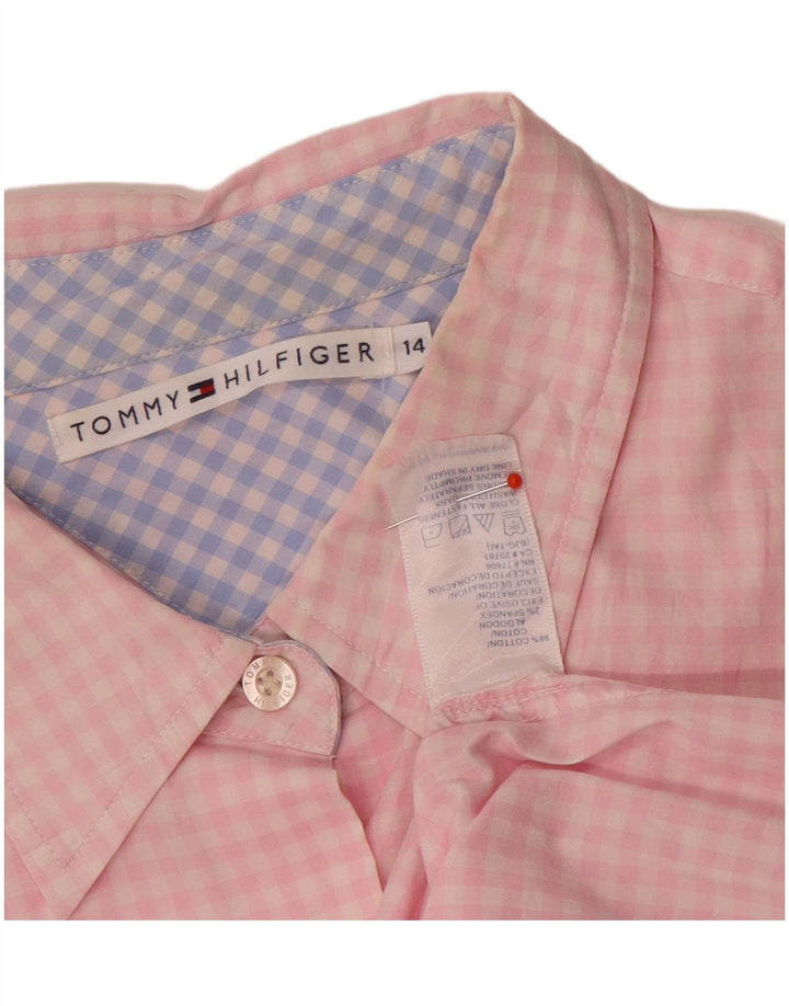 Tommy Hilfiger Dameskjorte US 14 XL Pink Gingham Cotton