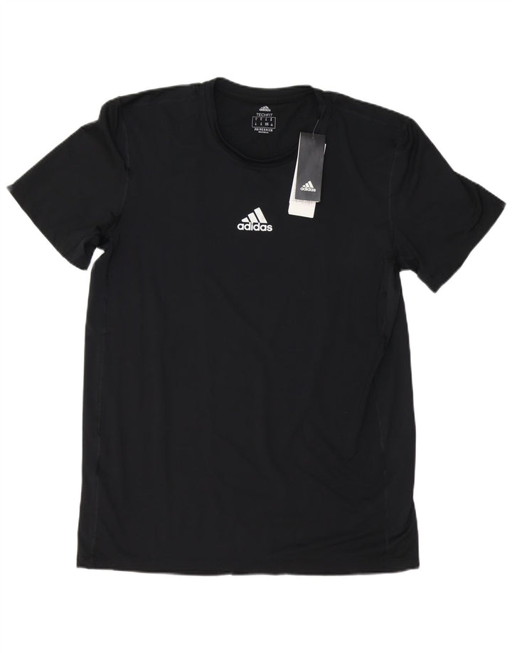 Adidas Herre T-Shirt Top Stor Sort Polyester