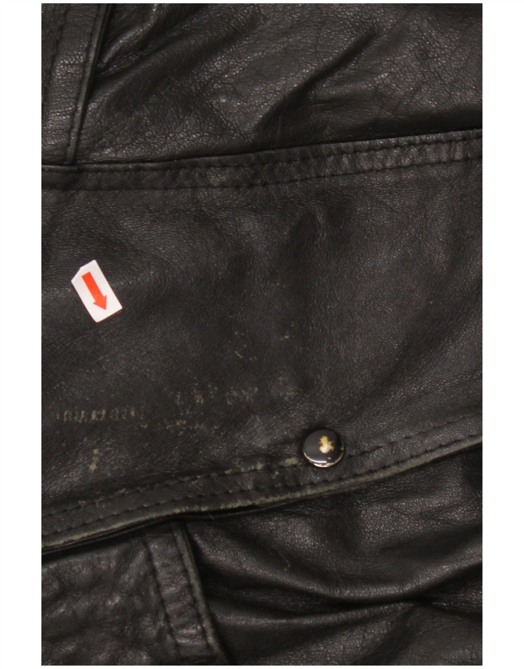 VINTAGE Mens Leather Jacket UK 44 2XL Black