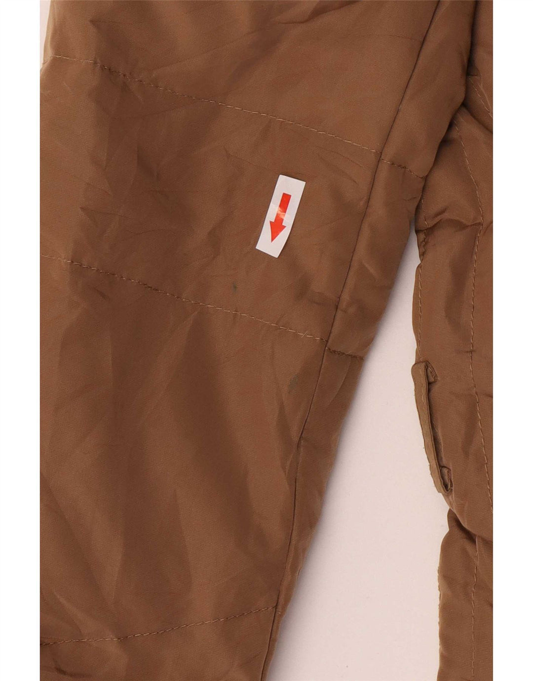 Zara Polstret hættejakke til kvinder UK 14 Medium Beige Polyester
