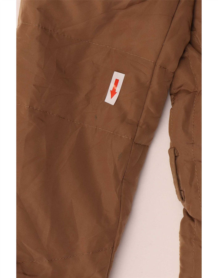 Zara Polstret hættejakke til kvinder UK 14 Medium Beige Polyester