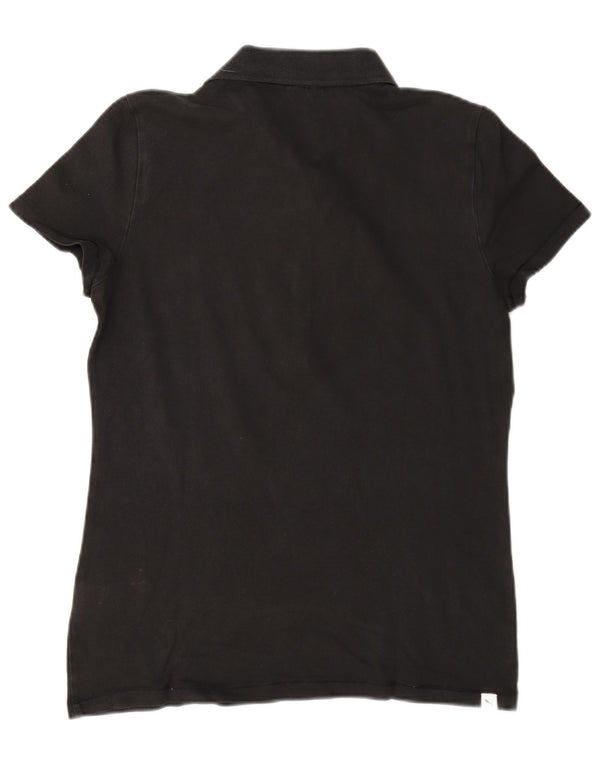 Puma Dame Polo Shirt UK 14 Stor Sort Bomuld