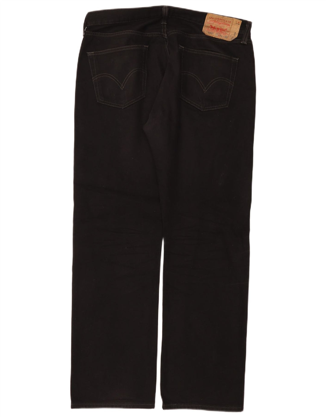 Levi's Herre 501 lige jeans W36 L32 sort bomuld