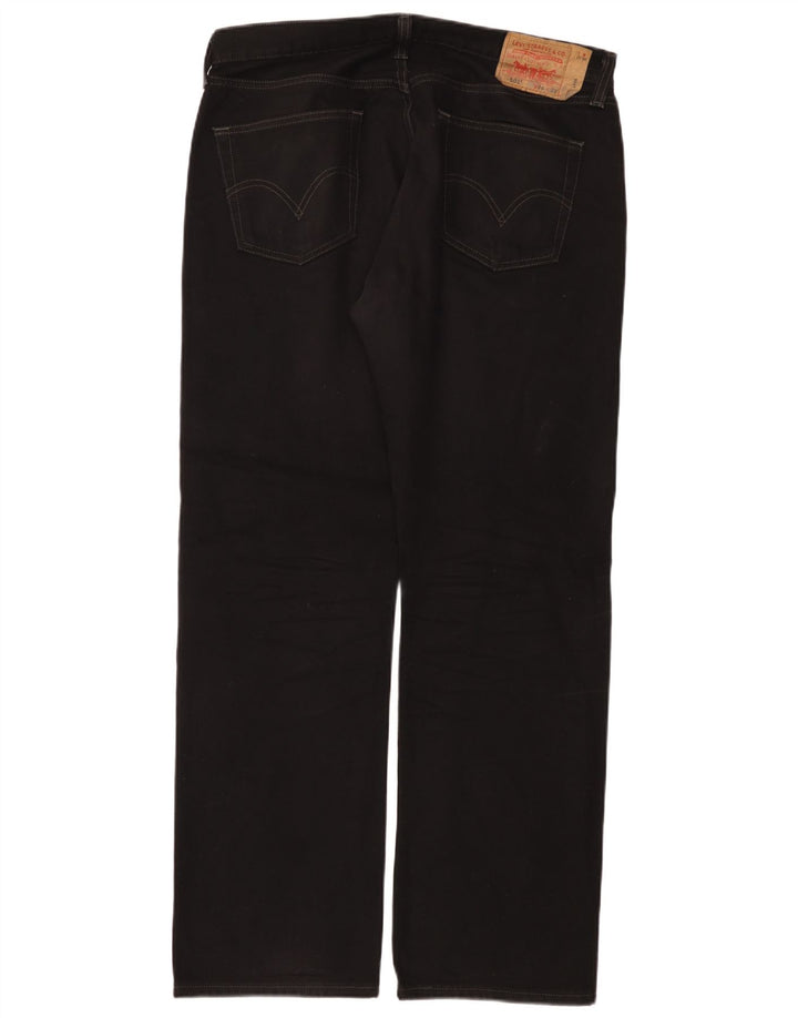 Levi's Herre 501 lige jeans W36 L32 sort bomuld