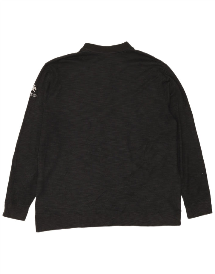 Nike Herre Dri Fit Pullover med lynlås-hals Træningsdragt Top 2XL Sort Flecked