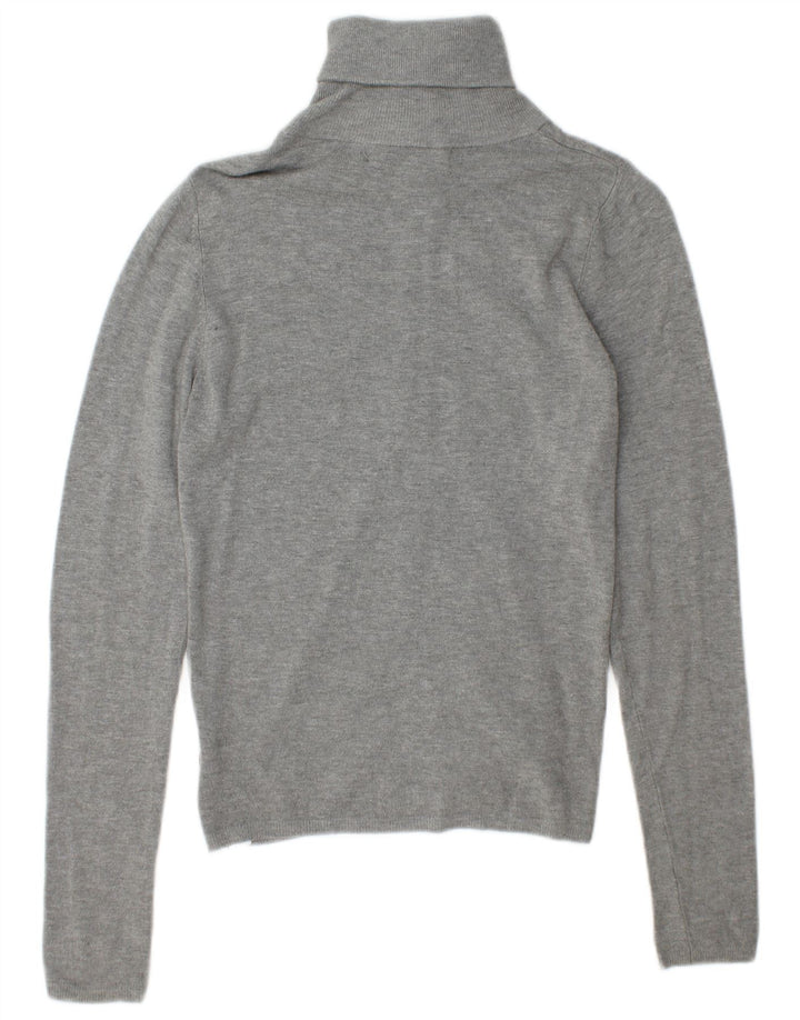 Zara Dame Cardigan Sweater UK 12 Medium Grey Rayon