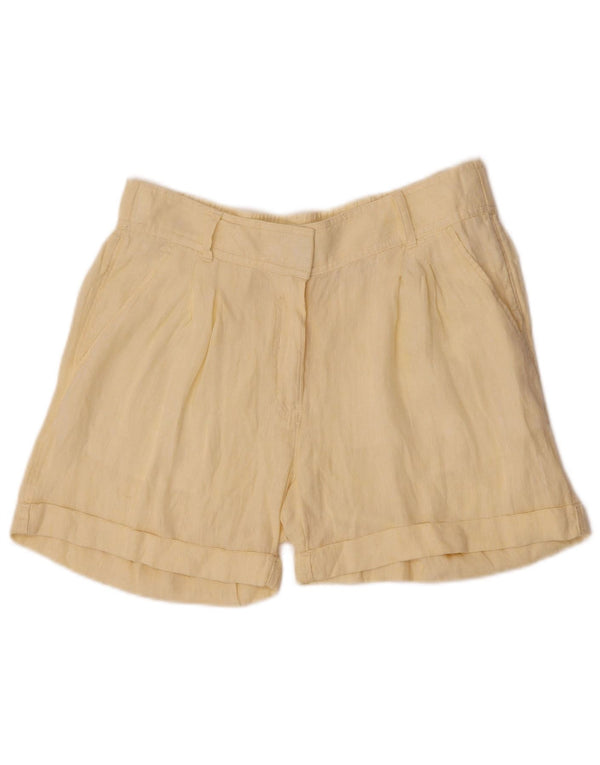 Marks & Spencer Chino Shorts til kvinder UK 12 Medium W30 Yellow Linen