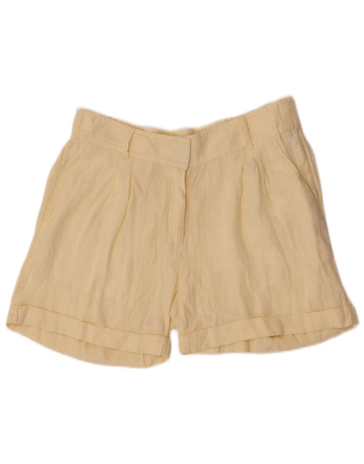 Marks & Spencer Chino Shorts til kvinder UK 12 Medium W30 Yellow Linen