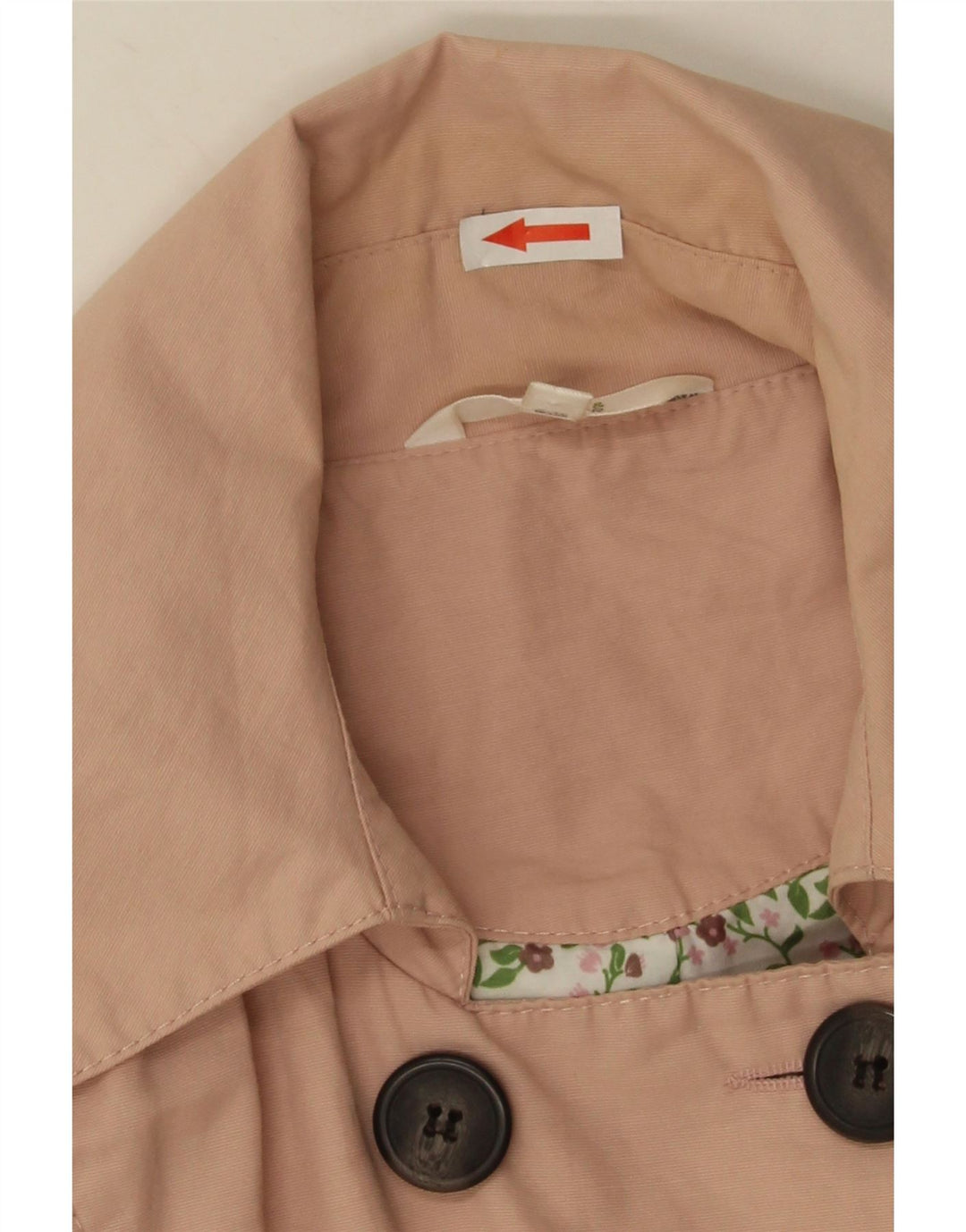 Marks & Spencer Trench Coat til kvinder UK 10 Small Pink Bomuld