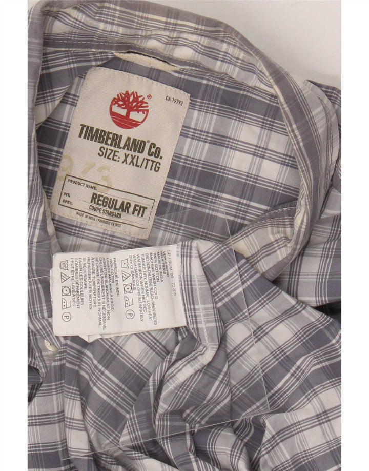 Timberland Herre Regular Fit skjorte 2XL grå ternet bomuld