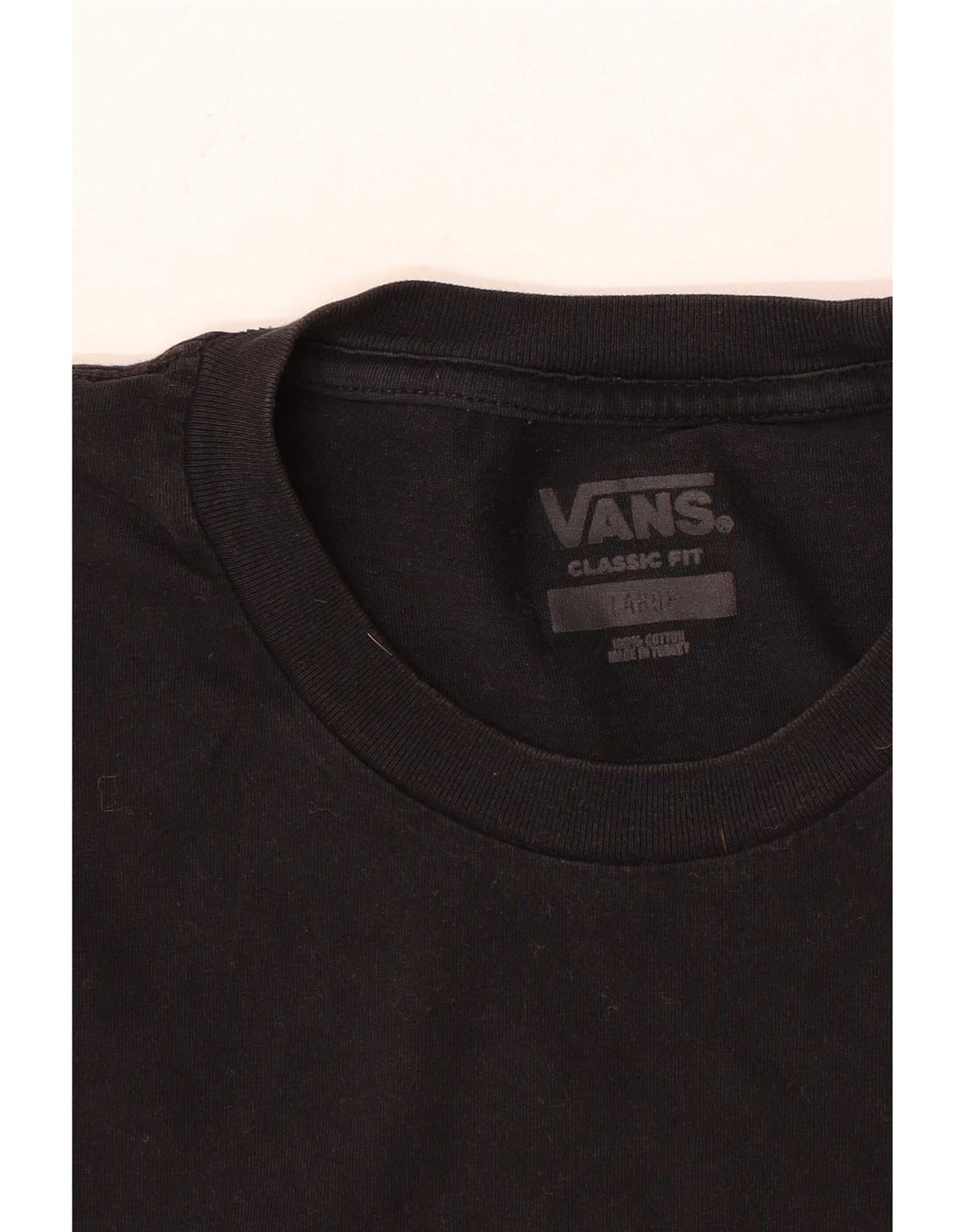 Vans Herre Classic Fit T-Shirt Top Stor Sort Bomuld