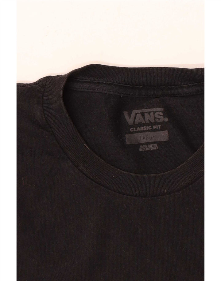 Vans Herre Classic Fit T-Shirt Top Stor Sort Bomuld