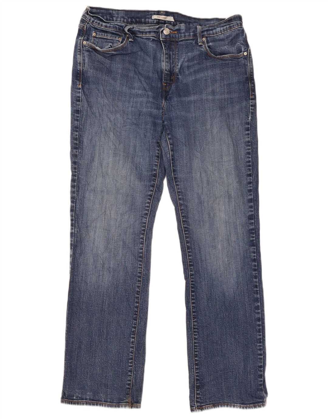 Levi's Dame 505 Straight Jeans W31 L29 Blå Bomuld