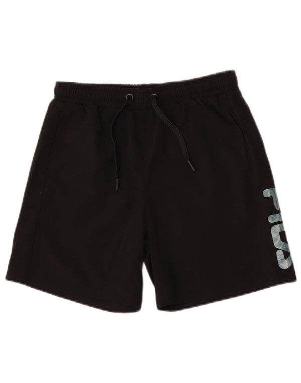 Fila Boys Graphic Sports Shorts 9-10 År Sort Polyester Sports