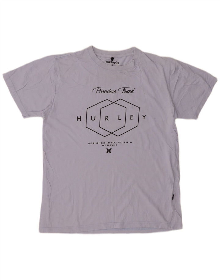 HURLEY Herre grafisk T-shirt Top Medium Blue Bomuld