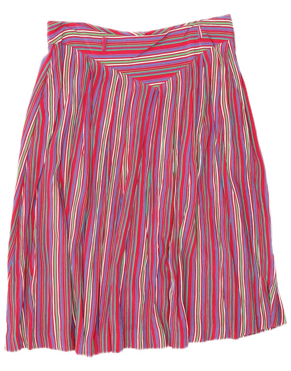 Vintage plisseret nederdel til kvinder IT 46 Large W28 Flerfarvet nålestribe
