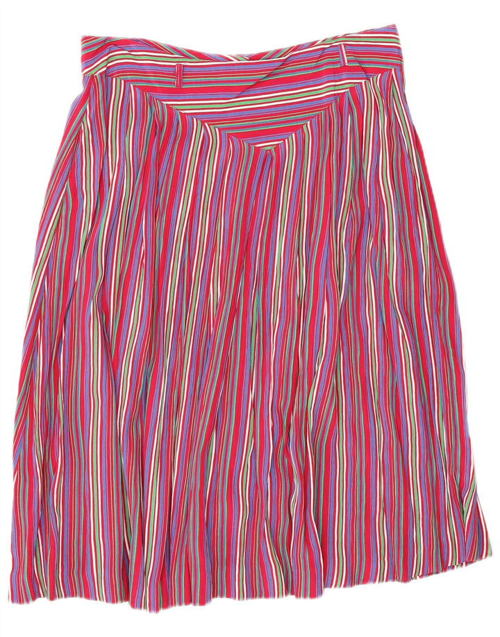 Vintage plisseret nederdel til kvinder IT 46 Large W28 Flerfarvet nålestribe