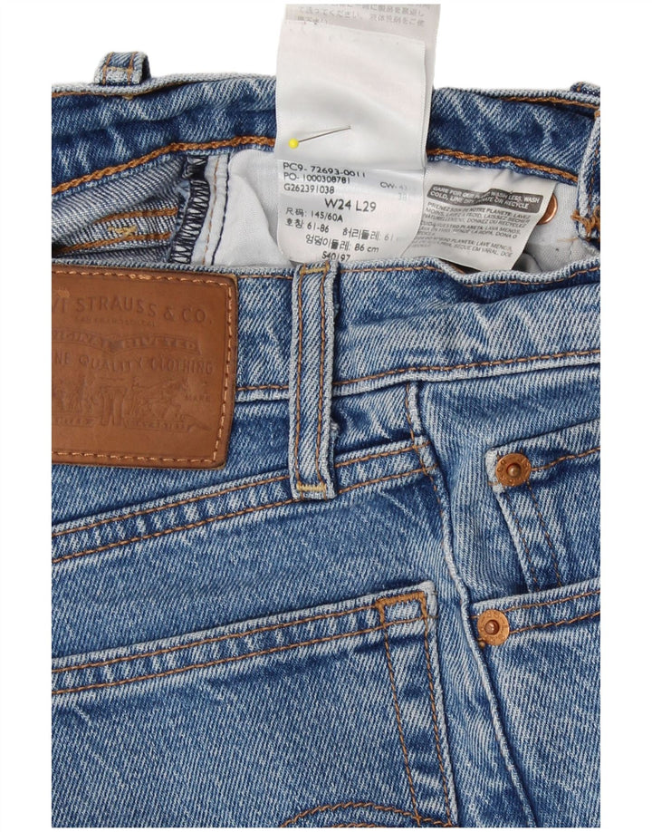 Levi's Dame Ribcage Straight Jeans W24 L29 Blå Bomuld