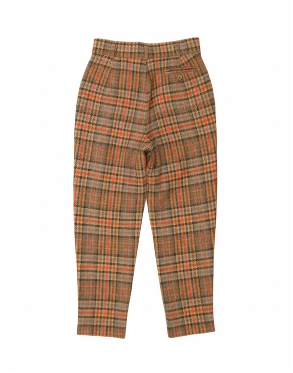 Vintage kvinders højtaljede Chinobukser IT 42 Medium W26 L26 Flerfarvet