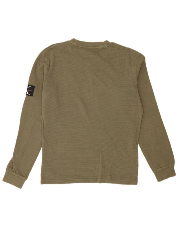 Calvin Klein Jeans Herre Grafisk Top Langærmet Medium Khaki Bomuld