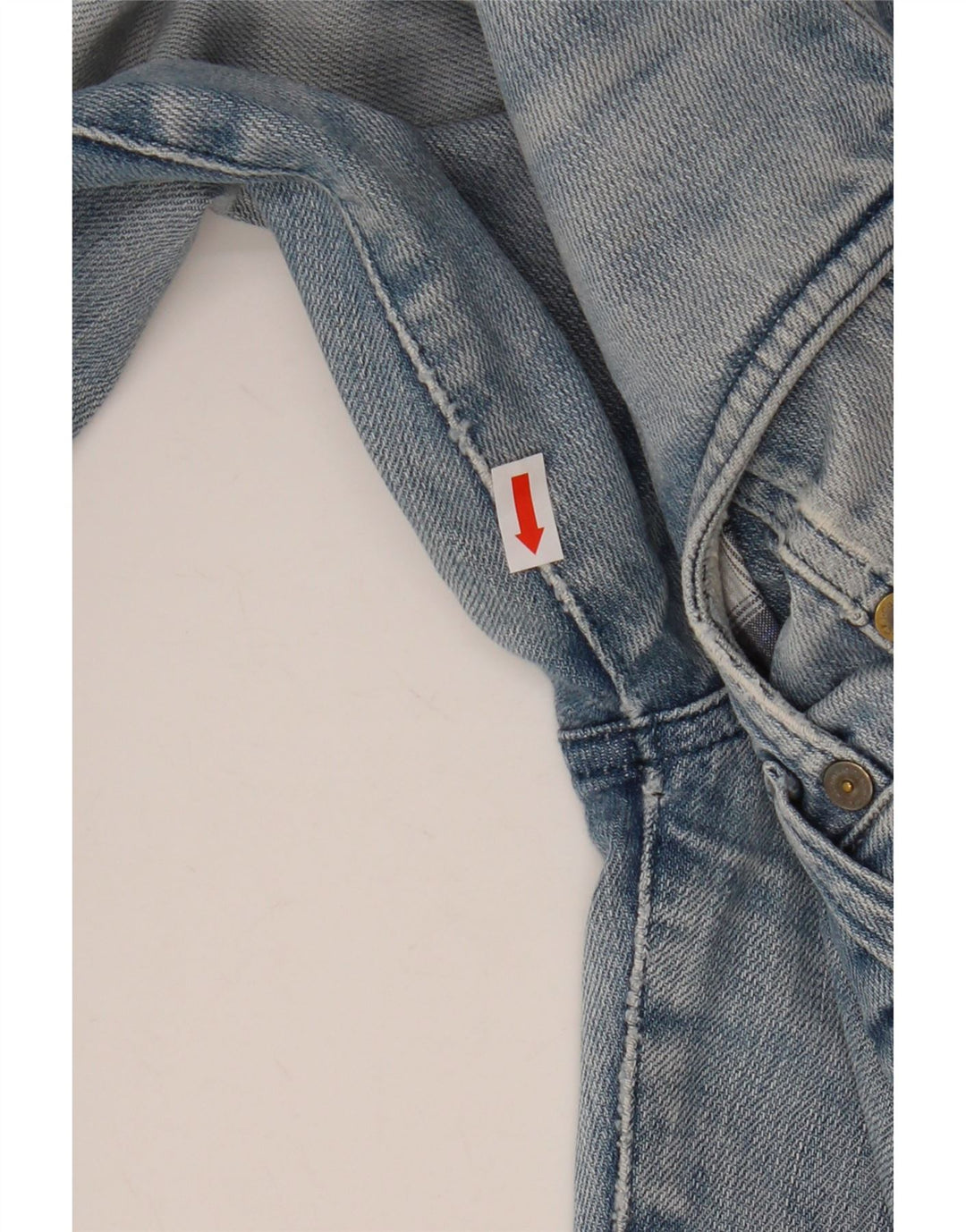 CALVIN KLEIN Dame Straight Jeans W28 L28 Blå Bomuld