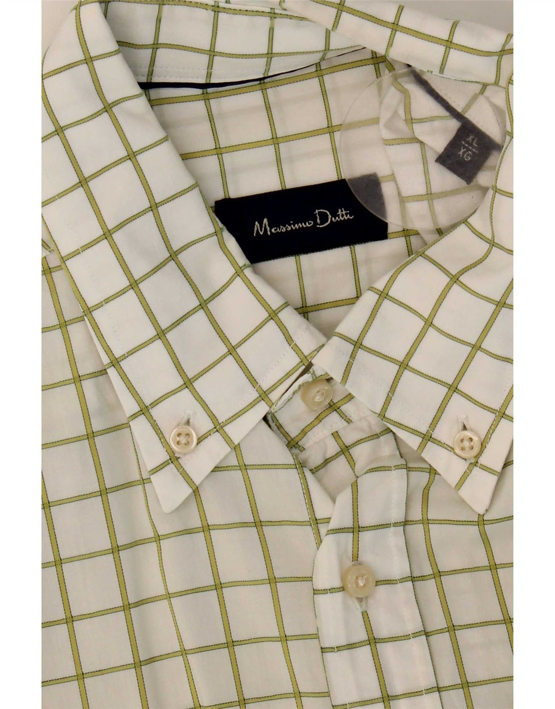 Massimo Dutti Herreskjorte XL Hvid Ternet