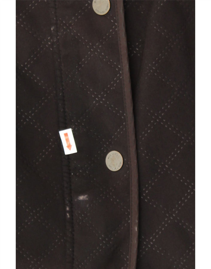 MICHAEL KORS Womens Hooded Windbreaker Jacket UK 14 Medium Black Check Vintage Michael Kors and Second-Hand Michael Kors from Messina Hembry 