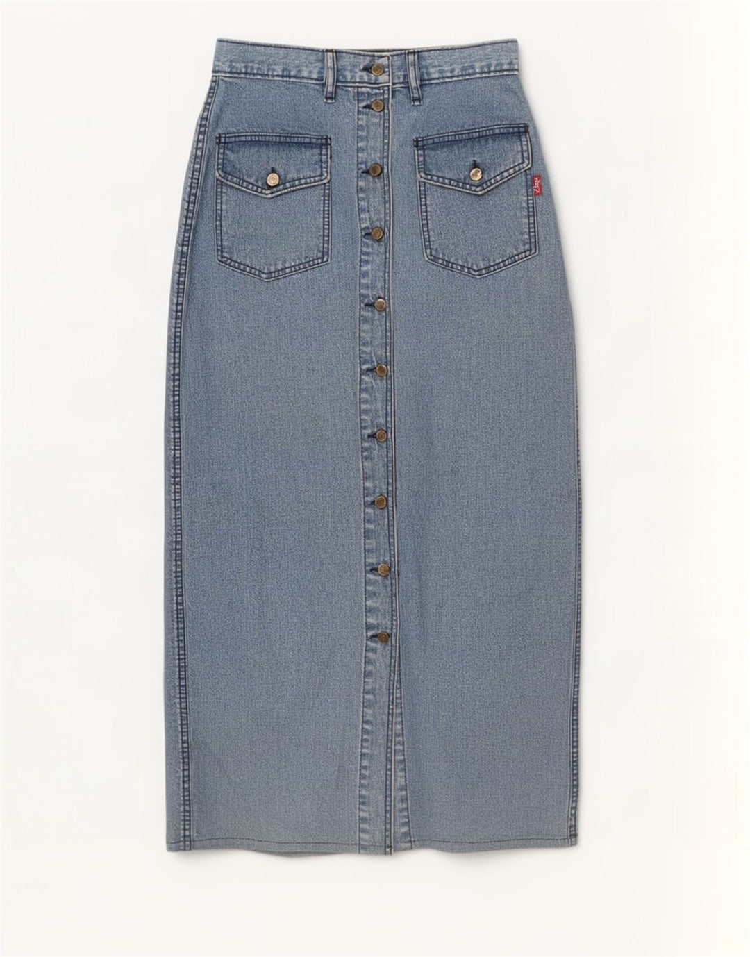Vintage denimnederdel til kvinder W27 lille blå