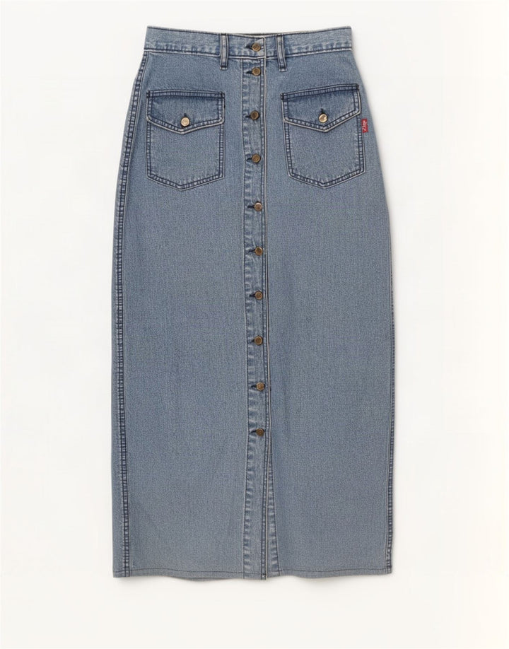 Vintage denimnederdel til kvinder W27 lille blå