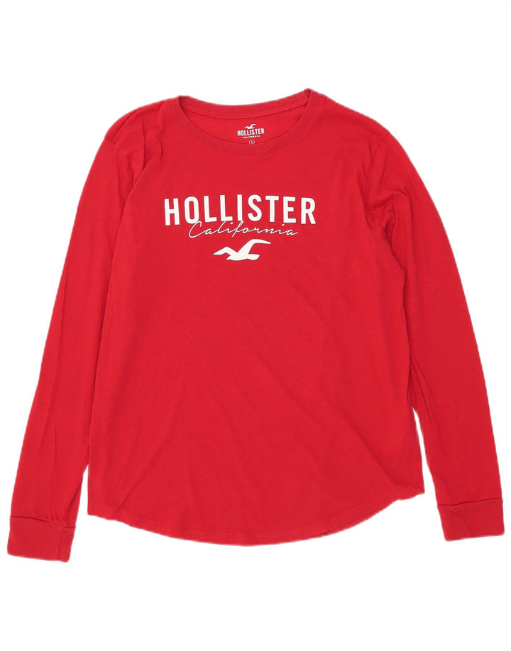 Hollister Herre grafisk top langærmet lille rød bomuld