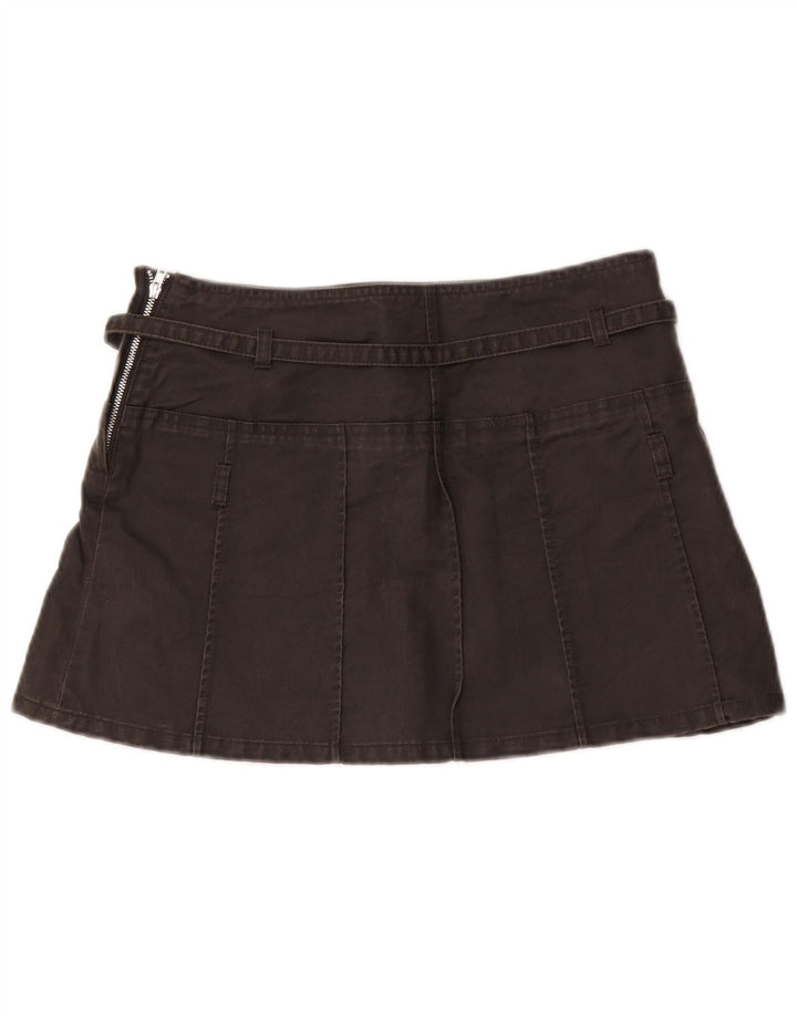 Zara Mini-nederdel til kvinder Small W26 sort polyurethan