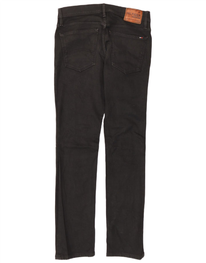 Tommy Hilfiger Herre Straight Jeans W32 L32 Sort Bomuld