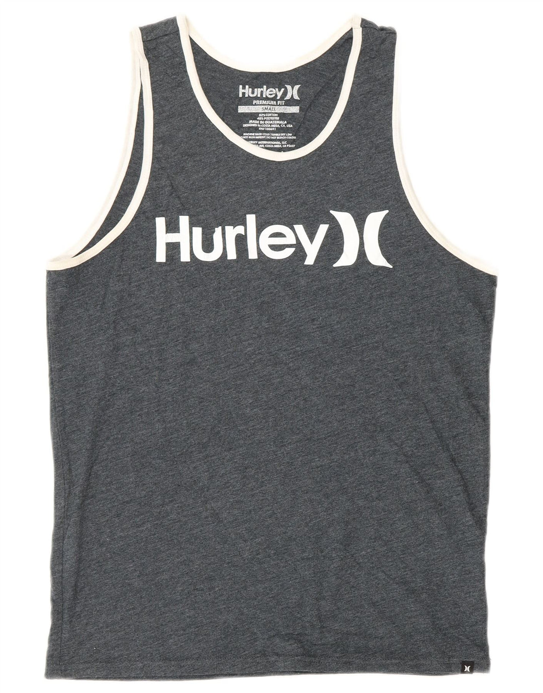 HURLEY Herre Premium Fit Grafisk Vest Top Lille grå Flecked Bomuld