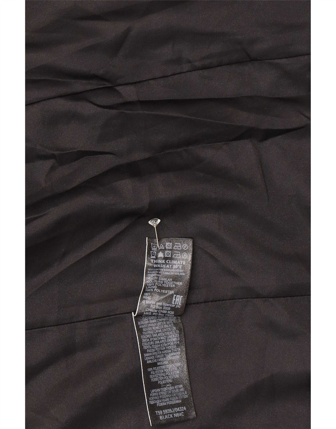 Marks & Spencer Dame 3/4 ærmet åben blazerjakke UK 8 Small Black