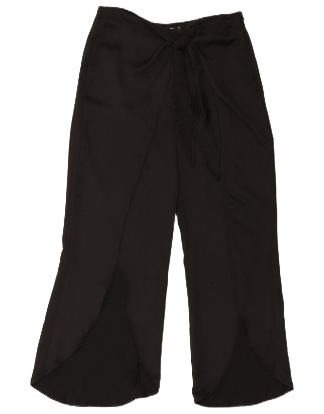 Zara Womens Vide Ben Cropped Trousers Small W28 L23 Sort Polyester