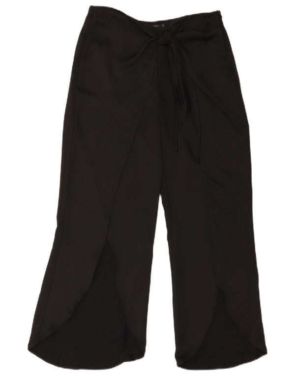 Zara Womens Vide Ben Cropped Trousers Small W28 L23 Sort Polyester